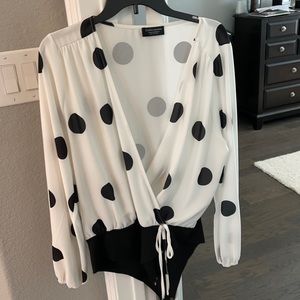 Zara polka dot bodysuit